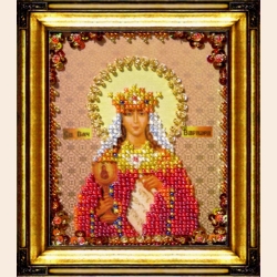 Набор для вышивания бисером КАРТИНЫ БИСЕРОМ "Святая великомученица Варвара"
